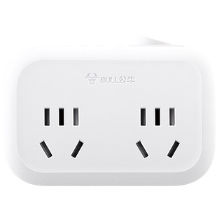 公牛插座转换插头一分二插盘一转二一变二多功能一拖二插脚转换器