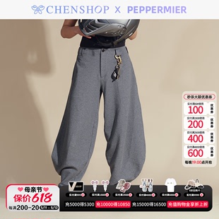 西裤 CHENSHOP设计师品牌 休闲长裤 复古马戏团运动式 PEPPERMIER时尚