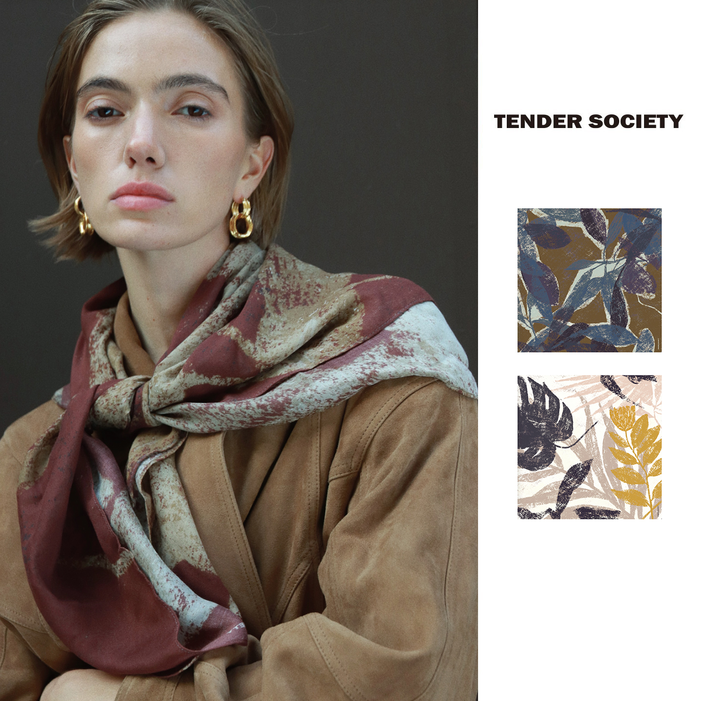 TenderSociety印花方巾