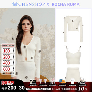 ROCHA ROMA时尚手工坊山茶花针织外套背心半裙CHENSHOP设计师品牌
