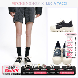 舌系带饼干头厚底休闲鞋 单鞋 TACCI可拆鞋 LUCIA 女CHENSHOP设计师