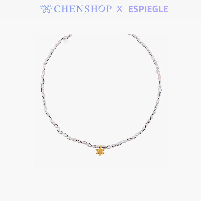 Espiegle輕奢新款yiska pearl星辰菱花白編珠項(xiàng)鏈CHENSHOP買手店
