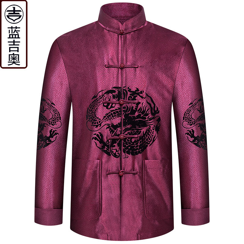 中老年人唐装男棉衣中式男装古装爸爸爷爷老人衣服中国风棉袄外套,男装,唐装,淘宝优惠券,粉丝福利购,淘宝优惠卷