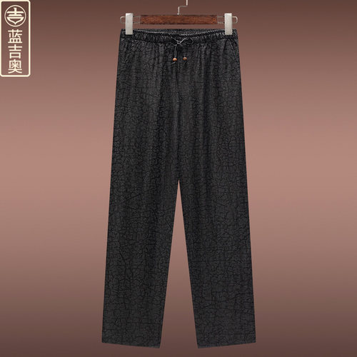 香云纱真丝莨绸运动中国风裤子