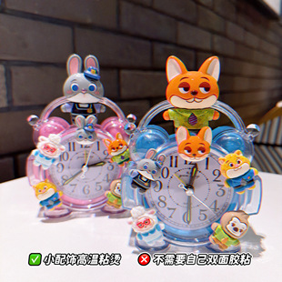 朱迪静音夜光小闹钟小学生专用可爱闹铃打铃时钟家用起床神器儿童