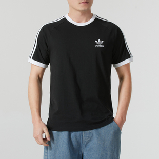 阿迪达斯三叶草T恤男装春季新款运动服透气休闲短袖上衣KB2459