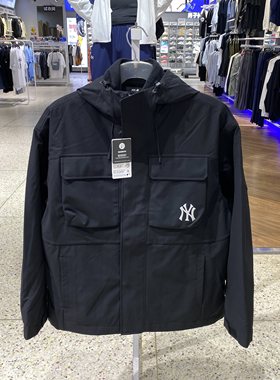 MLB 情侣三合一外套内胆可拆卸满印老花夹克3AWJM0646 3AWJB0156