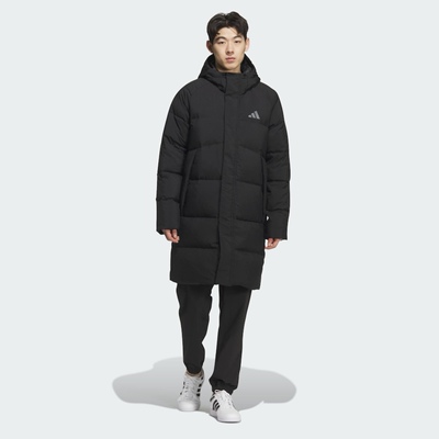 adidas 阿迪达斯 600蓬中长款保暖鸭绒连帽长袖羽绒服男款 KQ5514
