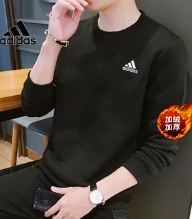 正品阿迪达斯男士加绒卫衣 M FEELCOZY SWT 圆领休闲套头衫GV5295