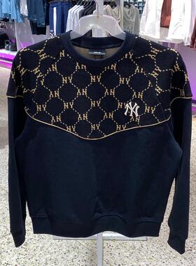 MLB秋季男女拼接圆领街头套头卫衣3AMTM1144 3AMTM0954