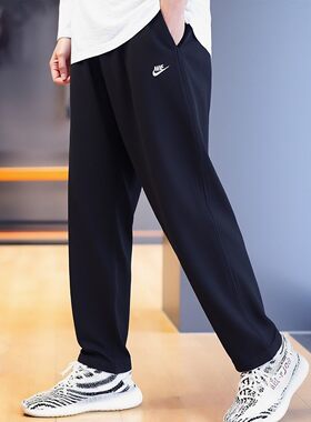 Nike耐克裤子黑色运动裤2026年新款长裤宽松直筒裤针织男裤休闲裤