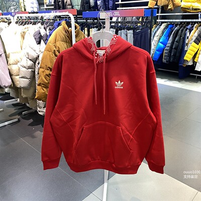 阿迪达斯三叶草连帽卫衣男新年款长袖套头衫运动服IX4217 IX4216
