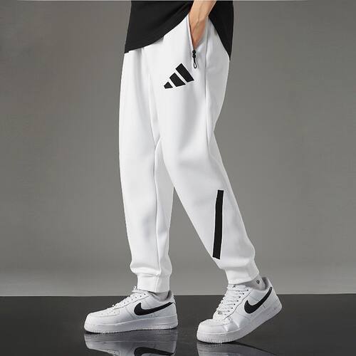 阿迪达斯白色卫裤男裤新款运动裤跑步健身训练裤休闲卫裤时尚长裤