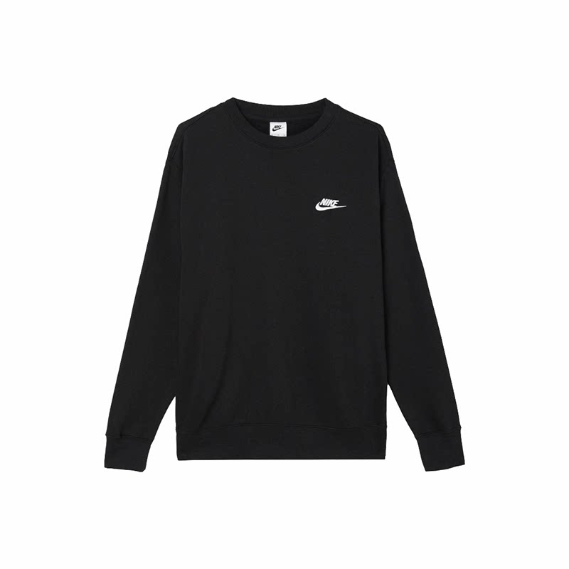 Nike 纯色 LOGO 休闲潮流圆领 长袖套头卫衣BV2663-010-063-247