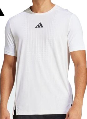 Adidas阿迪达斯2025夏季款男士健身休闲训练透气短袖JE5747