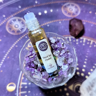 LUMINA7眉心能量中心第三眼水晶滚珠瑜伽冥想精油
