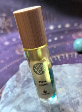 LUMINA7喉部中心能量水晶滚珠冥想瑜伽精油