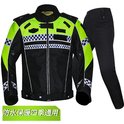铁骑服男保暖摩托车骑行巡查衣冬季防水反光衣四季龙虾装骑士防摔