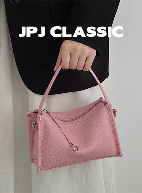 jpjclassic早春新款头层牛皮麻将包女单肩斜挎小方包软包通勤