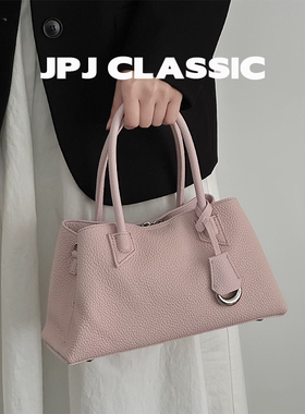 jpjclassic2026早春头层牛皮花园包女荔枝纹手提小包包单肩斜挎包