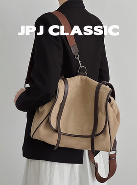 jpjclassic磨砂牛皮通勤包女单肩斜挎双肩背包旅游包邮差包软包