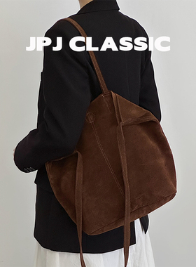 jpjclassic磨砂牛皮城市风托特包女单肩斜挎通勤包简约水桶包百搭