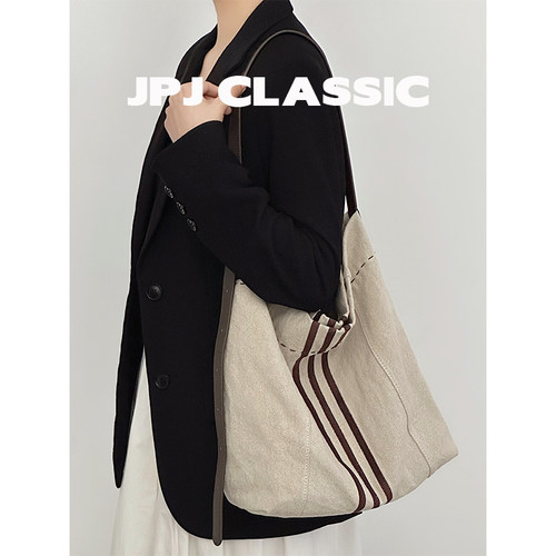 jpjclassic棉麻托特包大容量