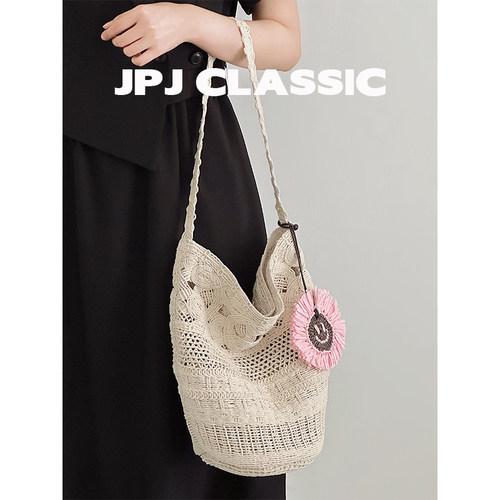 jpjclassic钩针镂空沙滩水桶包