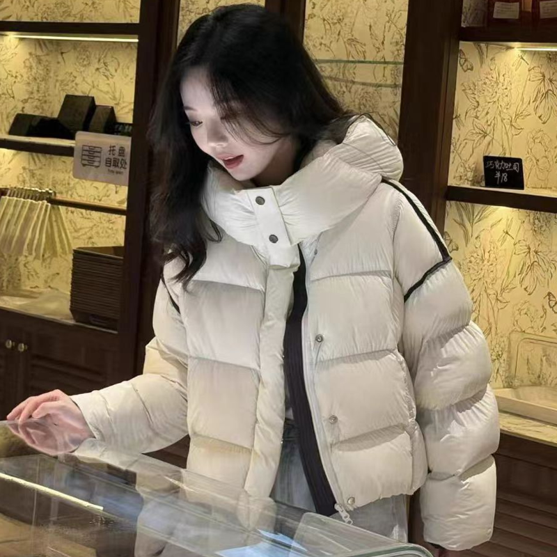 连帽短款加厚云朵宽松泡芙