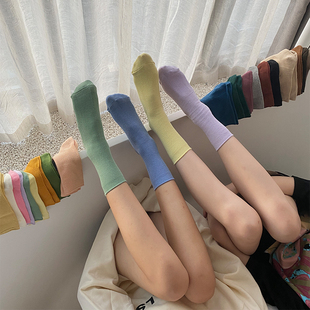 王小嘟日系中筒袜jk百搭春秋冬季棉质chic堆堆袜子女ins短袜吸汗