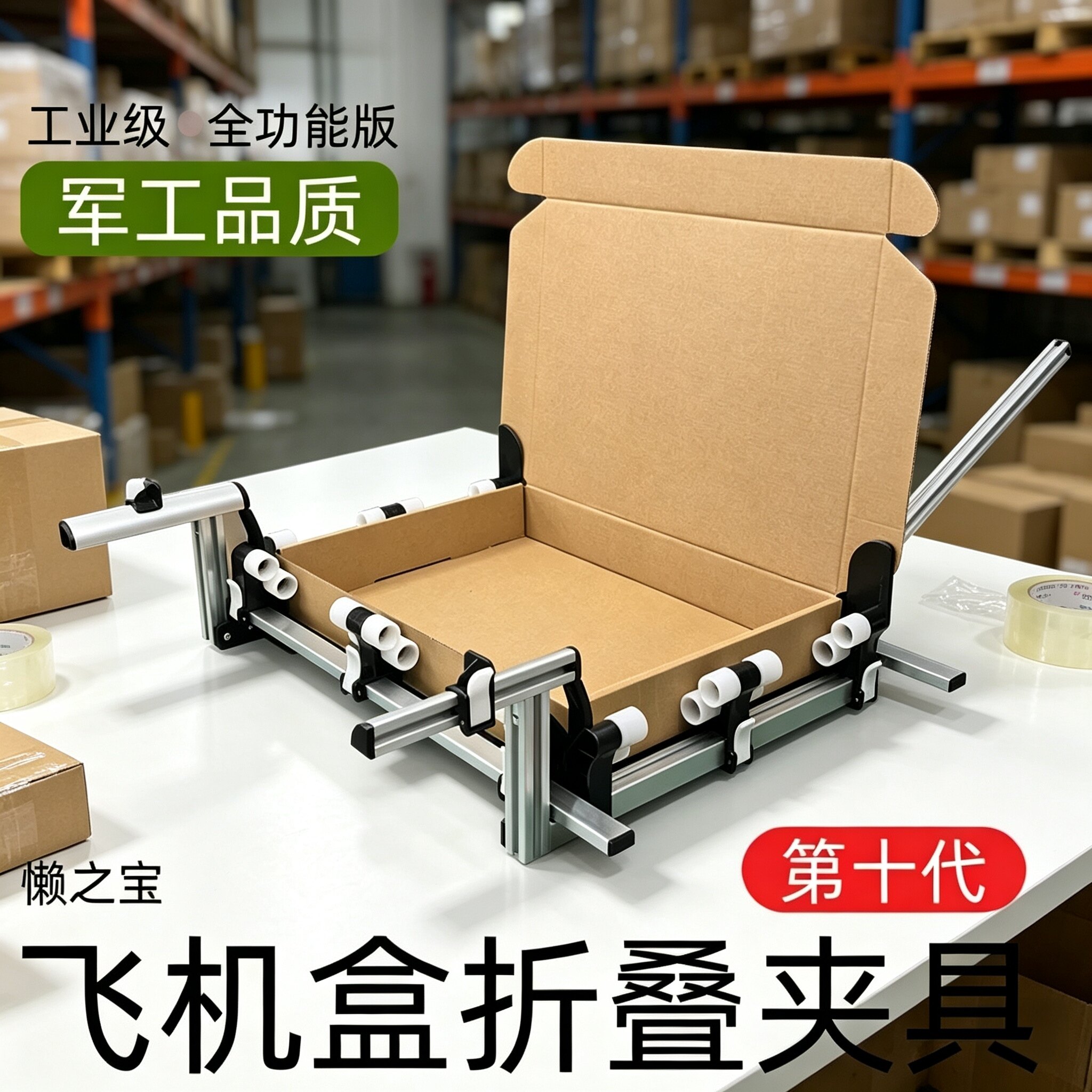 懒之宝飞机盒折叠工具