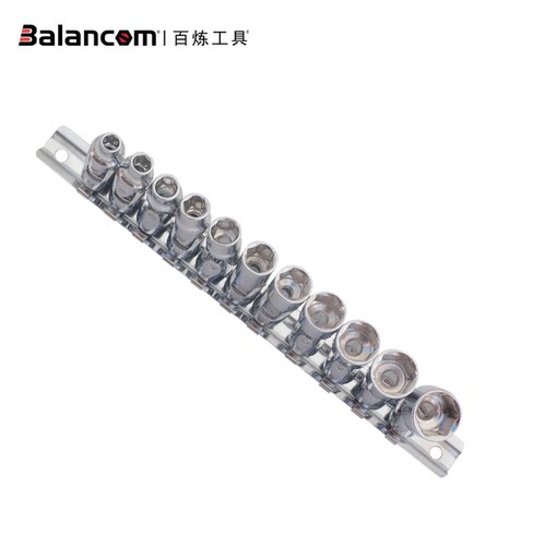 BALANCOM百炼进口1/4万向套筒组扳手路虎捷豹用旋转套筒组
