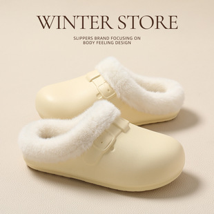 防水勃肯棉拖鞋女秋冬季外穿软底防滑家居室内毛绒保暖棉拖男批发