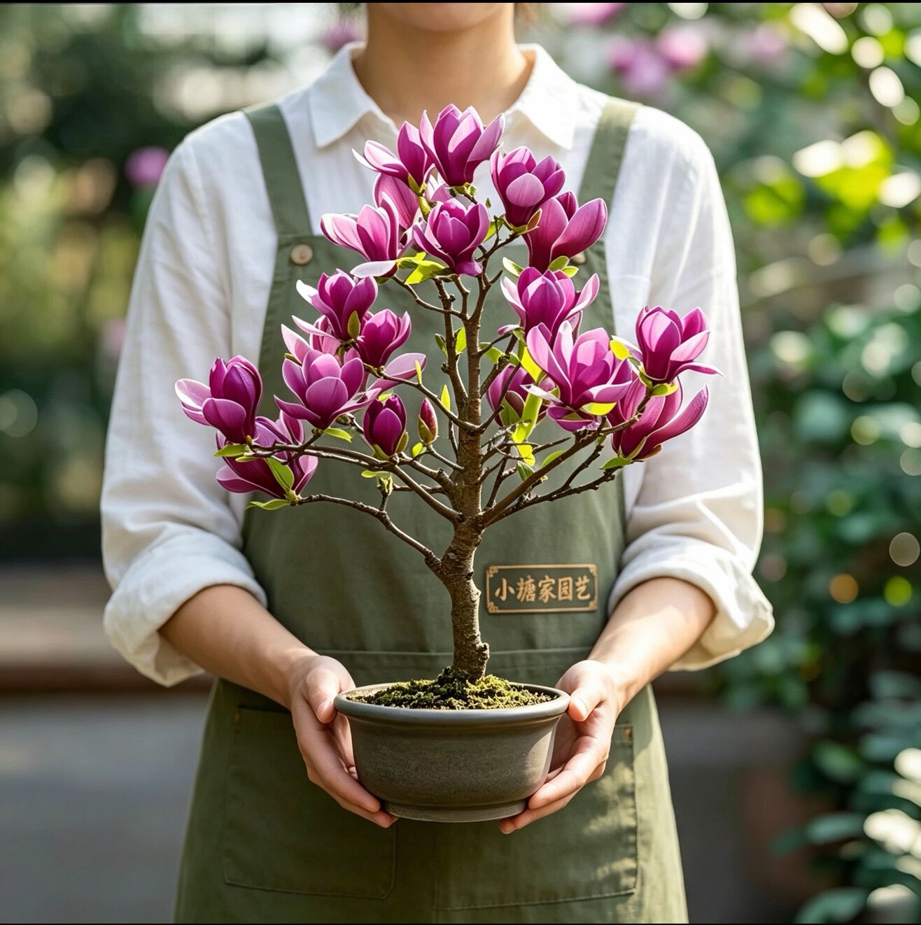易养护耐寒庭院紫玉兰花