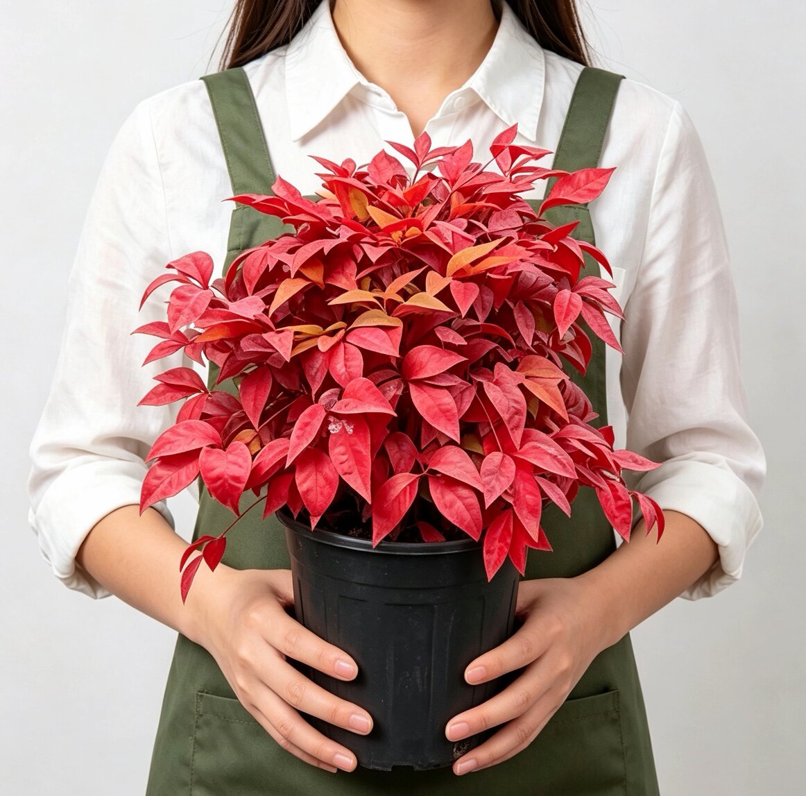 红火焰南天竹盆栽花园客厅庭院宝石湾流青柠檬老桩耐寒植物多年生