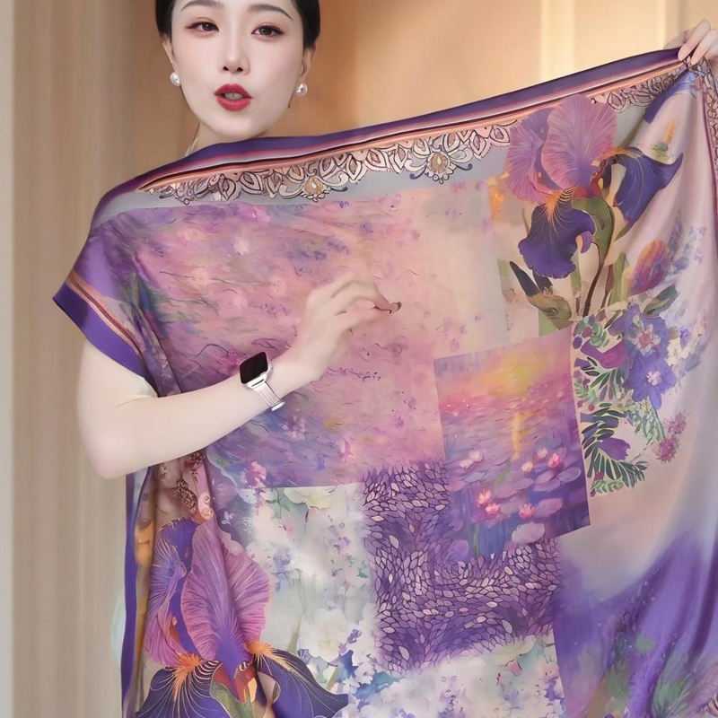 高级感围巾女洋气时尚丝毛大方巾