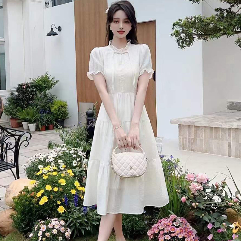 国风新中式复古连衣裙女甜美高级感2025新款夏季时尚初恋仙气裙子