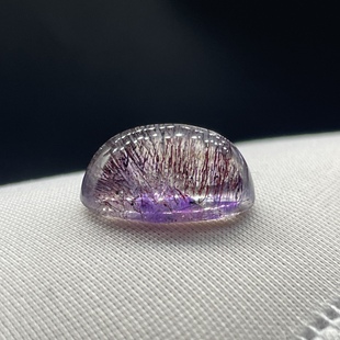 超七水晶戒指面 天然紫水晶紫发晶水晶宝石 晶体干净一物一图礼物