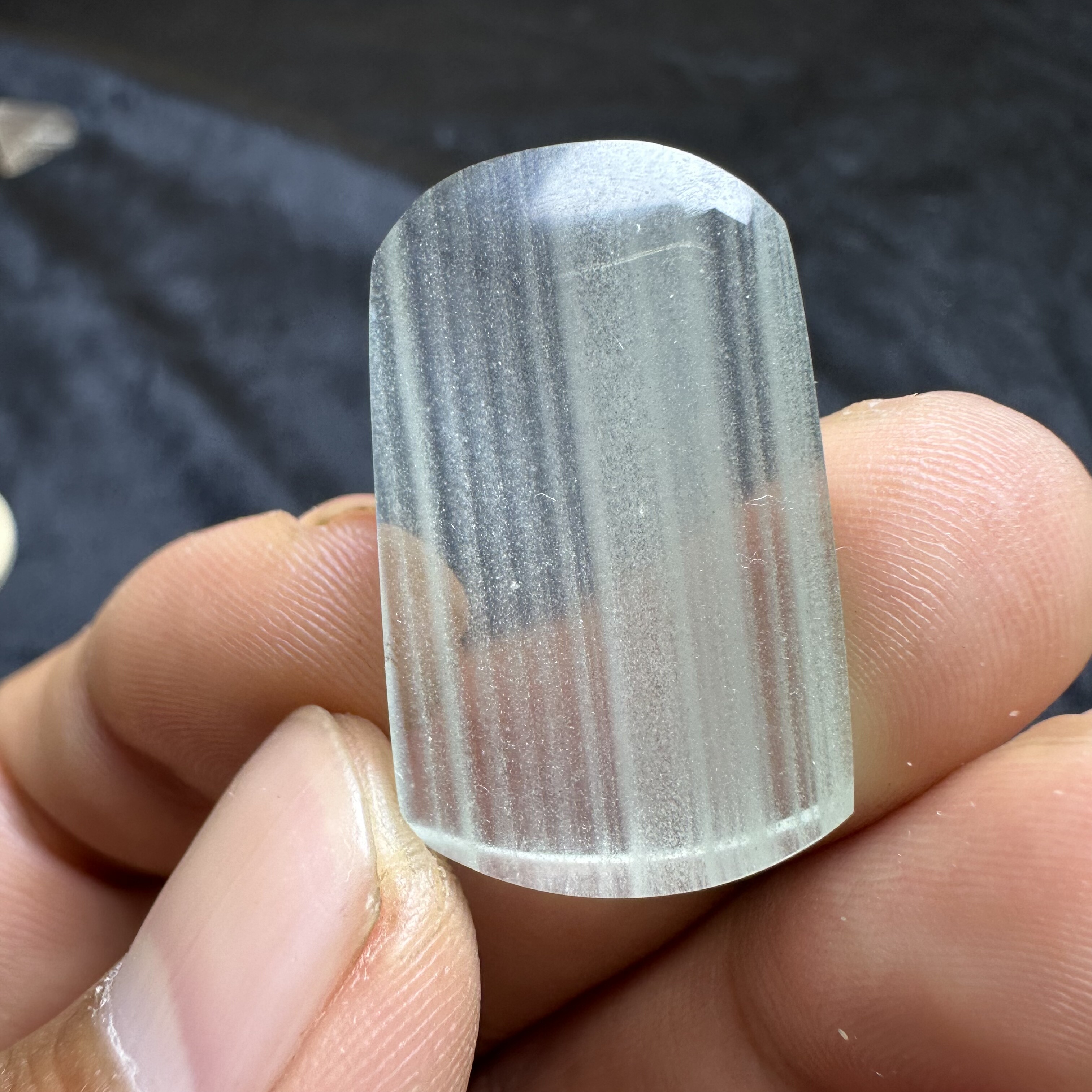 天然千层山绿幽灵平安无事牌 挂件可镶嵌打孔纯净体吊坠饰品精品