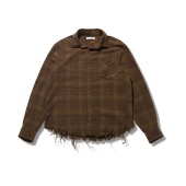 Row风西部老钱野奢复古下摆破坏流苏格子情侣衬衫 Danci Done 衬衣