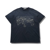 Danci T恤 单缝线万针刺绣罗曼史水洗短宽松正肩短袖 Done Vintage