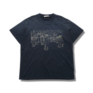 Danci Done Vintage 单缝线万针刺绣罗曼史水洗短宽松正肩短袖T恤