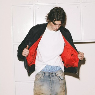 Danci 巴黎复古绅士老钱静奢黑红内飞行夹克Bomber 1棉服 Done