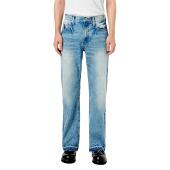 Done 牛仔裤 复古 闪电纹冰蓝水洗做旧 Danci 517 Vintage 微喇叭