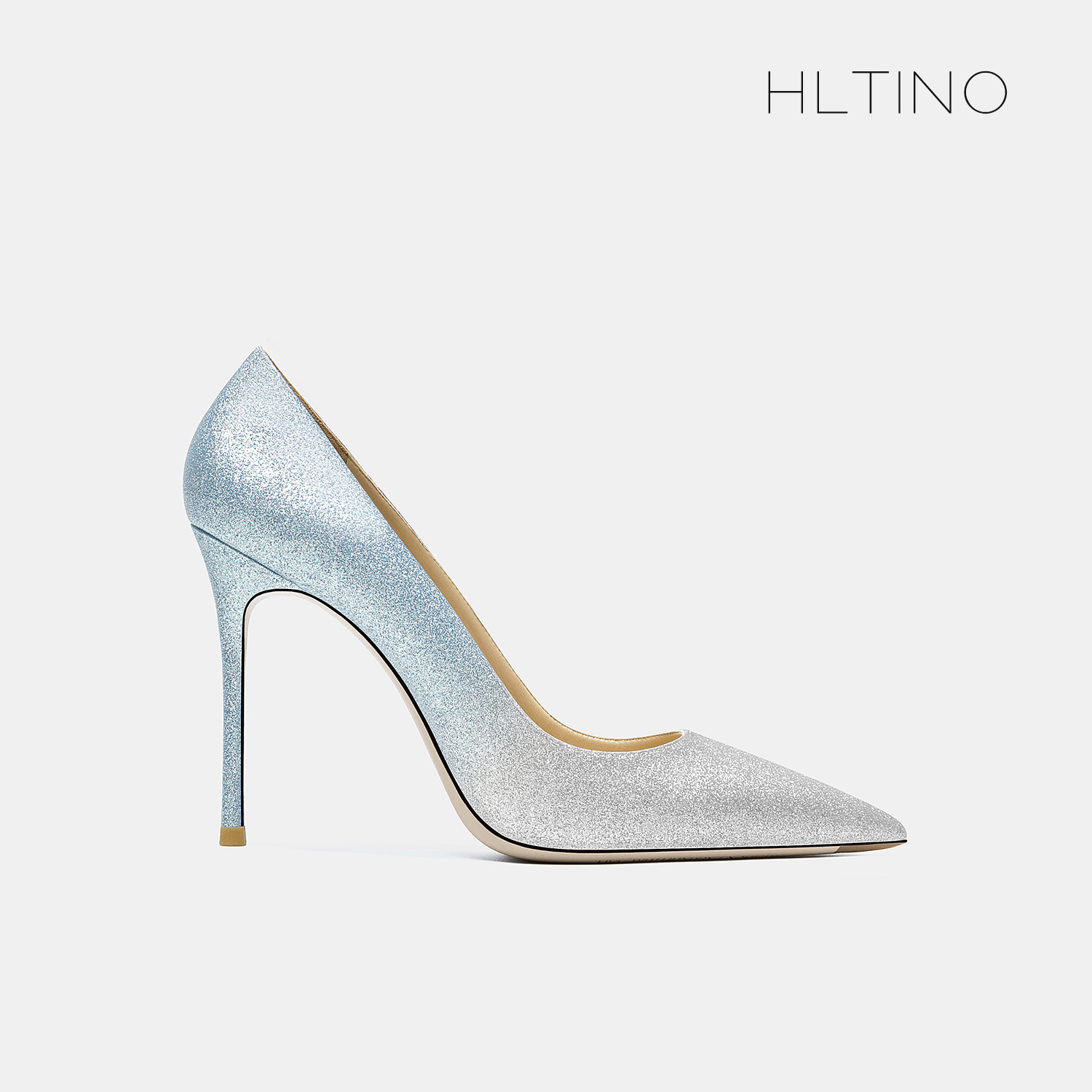 渐变气质女神范浅口尖头高跟鞋