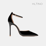 HLTINO black professional high heels women's 2022 new stiletto pointed toe sandals fashionable Western style summer all-match
