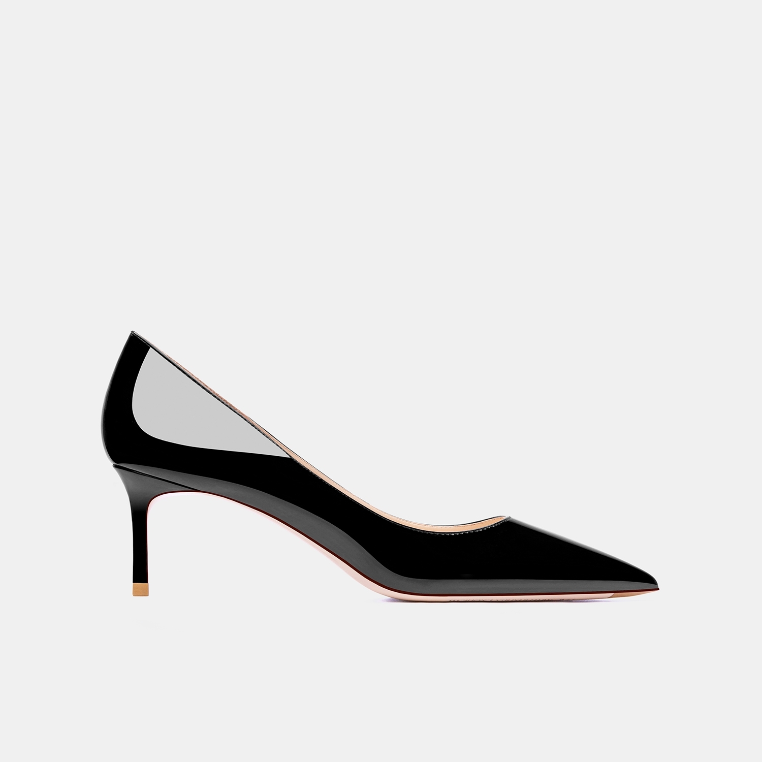 不累脚黑色细跟尖头高跟职业单鞋