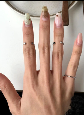 s925银可调节开口戒指女小众设计感女款高级感ins风简约日常百搭