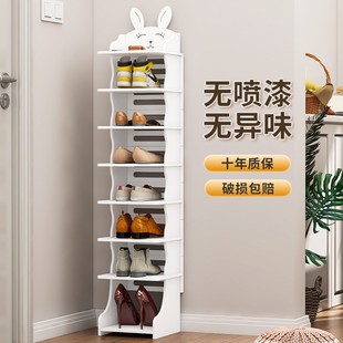 可叠高鞋 架 架子家用门口单排简易经济型省空间夹缝鞋 柜儿童兔子鞋
