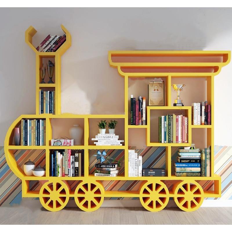 大容量格子书架创意火车造型书柜